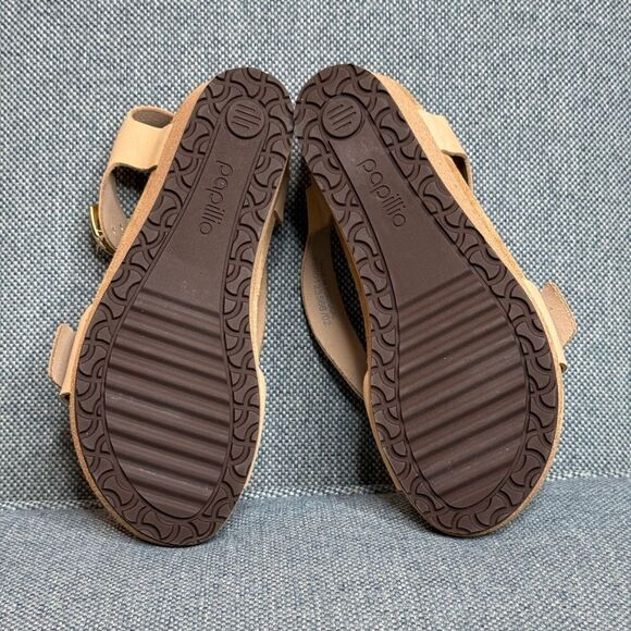 Birkenstock Women’s Papllio Soley Sandcastle Nubuck Wedge Sandals size 7 - Picture 8 of 8